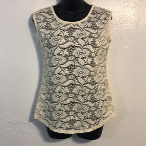 Maurices medium ivory lace top